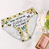 You Give Me Butterflies In My Vagina - Personalized Couple Women Briefs
