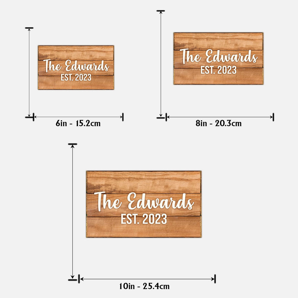 Our Family - Personalized Housewarming 2 Layered Wood Sign / Wood Plaque
