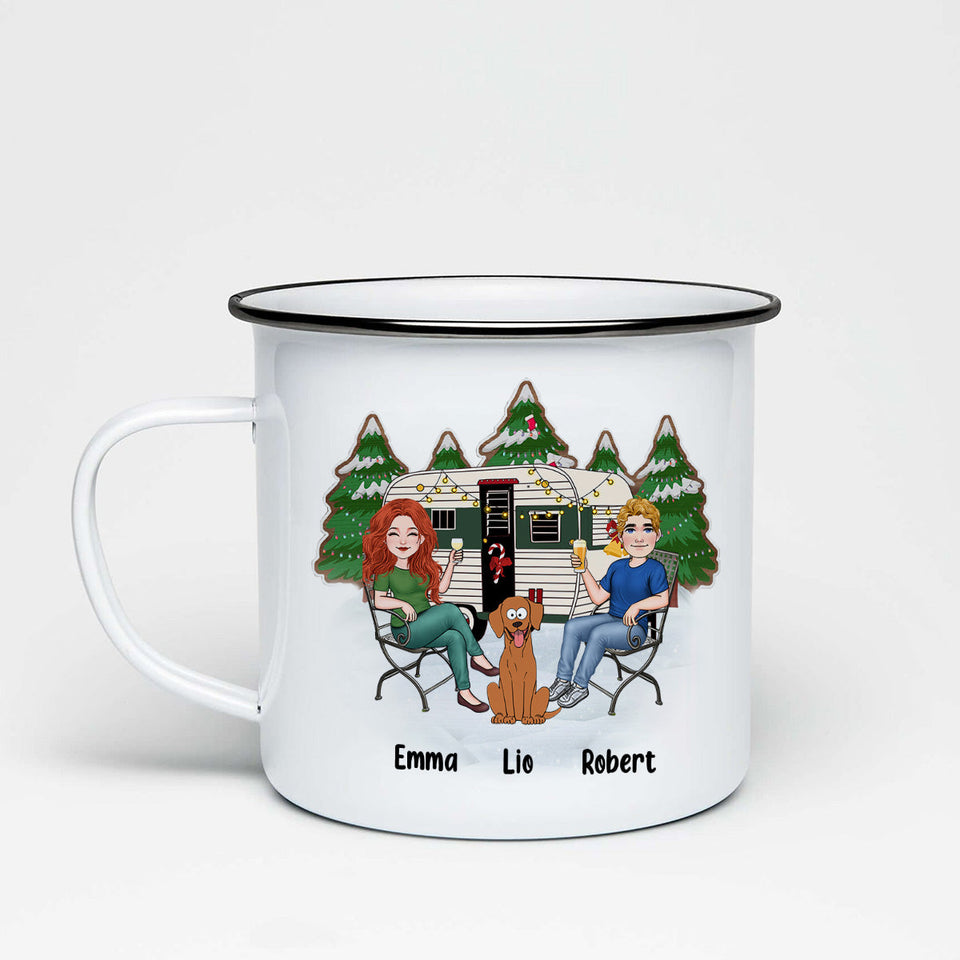 Together Is Our Favorite Place To Be - Personalized Camping Enamel Mug