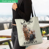 Just A Girl Who Loves Horses - Personalized Horse Tote Bag