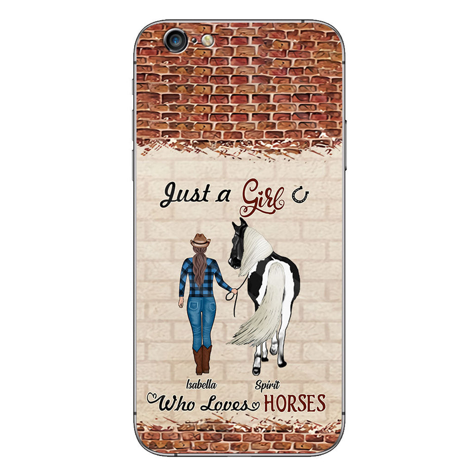 Just A Girl Who Loves Horses - Personalized Horse Phone Case