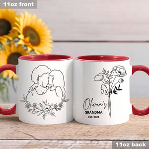 Promoted To Grandma - Gift for grandma - Personalized Accent Mug