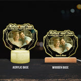The Love Between Mother And Children - Gift for mom, daughter, son - Personalized Shaped Plaque Light Base