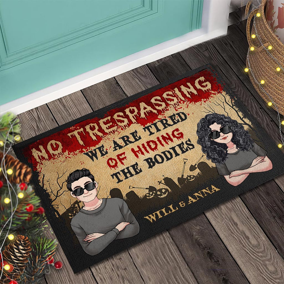 No Trespassing - Personalized Couple Doormat