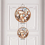 Volleyball Player Gift Photo Collage - Personalized Volleyball Round Wood Sign