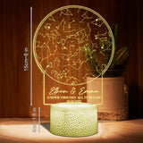 Under This Sky All It Began - Personalized Husband And Wife Shaped Plaque Light Base