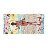Sandy Toes Sun Kissed Nose - Sea Lover gift for friend, sister, girlfriend, wife, mom - Personalized Beach Towel