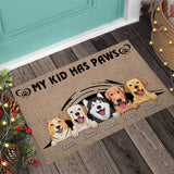 My Kids Have Paws - Personalized Dog Doormat