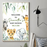 Welcome To Baby Shower - Personalized Newborn Canvas And Poster
