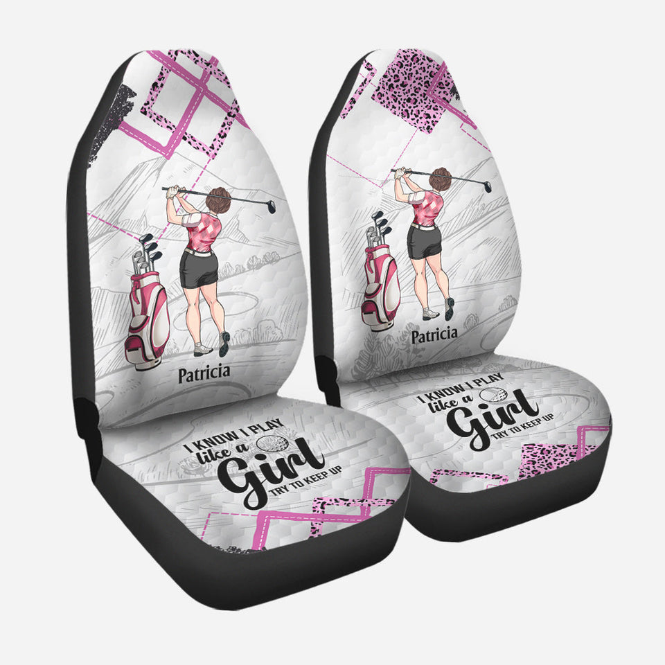 Golf Instruction - Golf gift for her, girlfriend, wife, daughter - Personalized Seat Covers