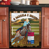3 Barrels 2 Hearts 1 Dream - Personalized Horse Dishwasher Cover