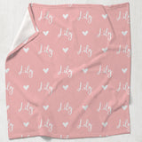 Custom Name Heart Pattern - Personalized Step Mom Blanket