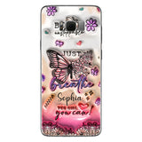 Positive Affirmations Butterfly - Personalized Butterfly Clear Phone Case