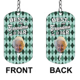 Best Dad By Par - Golf gift for dad, him, boyfriend, husband, grandpa - Personalized Stainless Steel Keychain