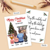 Merry Christmas Gingerbread Family - Personalized Family Greeting Card