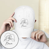 Custom Photo - Personalized Grandma Embroidered Classic Cap
