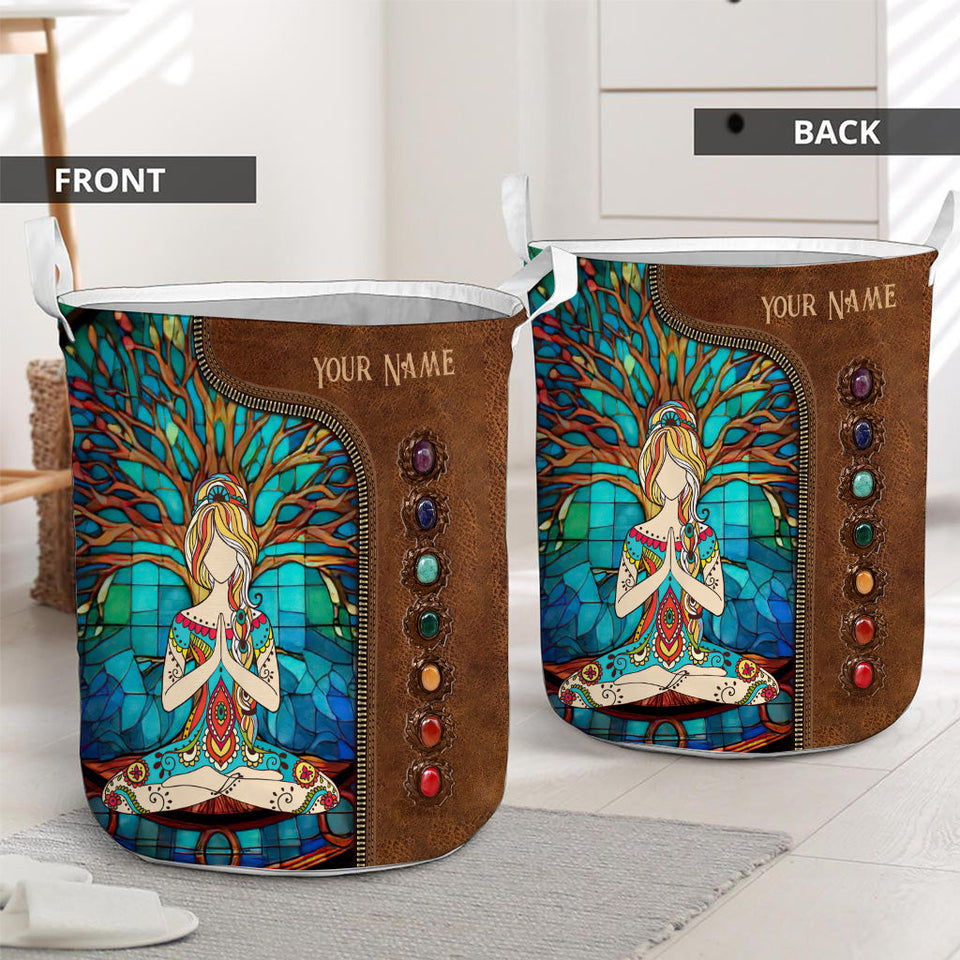 Namaste Green - Personalized Yoga Storage Basket