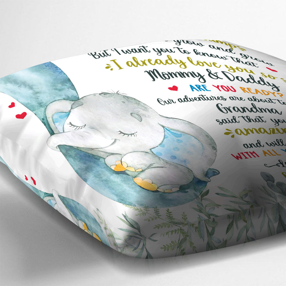 Love From Baby Bump - Personalized Mother Throw Pillow