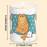 Because The Kitty Farted - Personalized Cat Candle With Wooden Lid