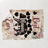 Best Nana Ever - Gift for mom, grandma - Personalized Blanket