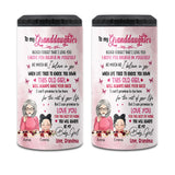 To My Granddaughter - Personalized Grandma Can Cooler