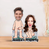 Her Property - gift for husband, wife, boyfriend, girlfriend - Personalized Custom Shaking Head