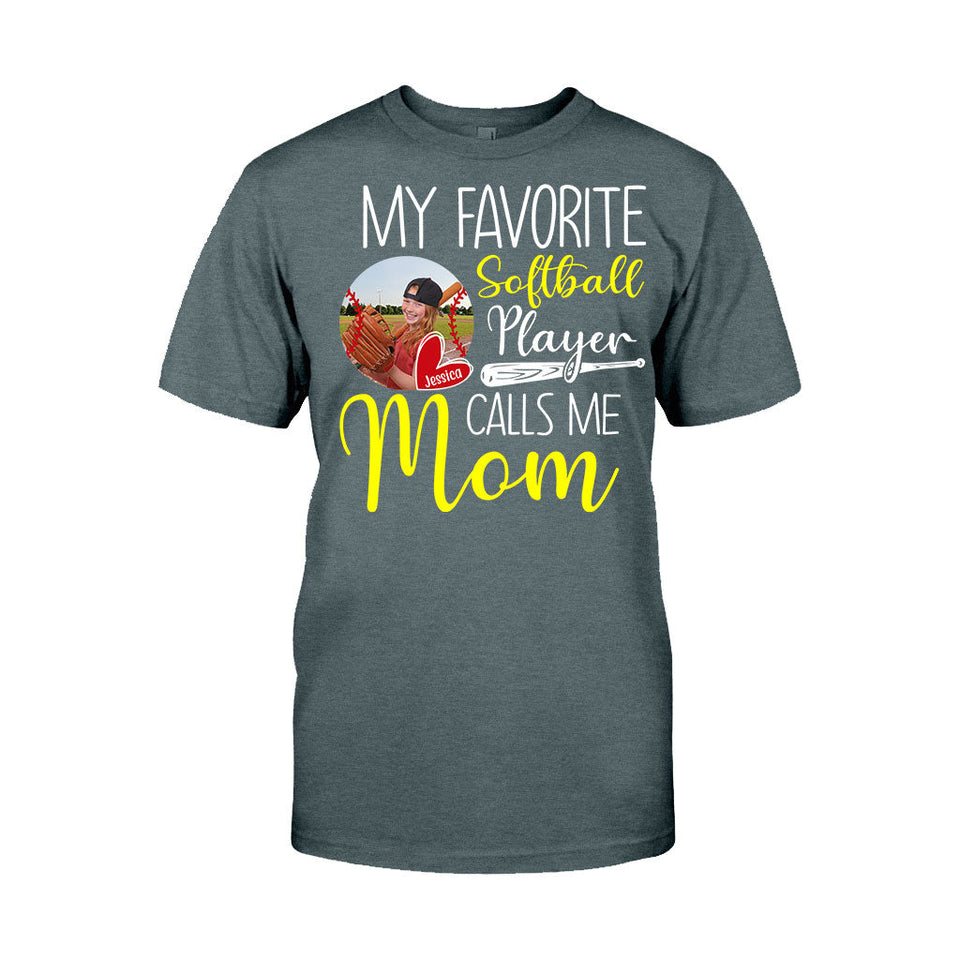 My Softball Player Calls Me Mom Grandma - Personalized Softball T-shirt And Hoodie