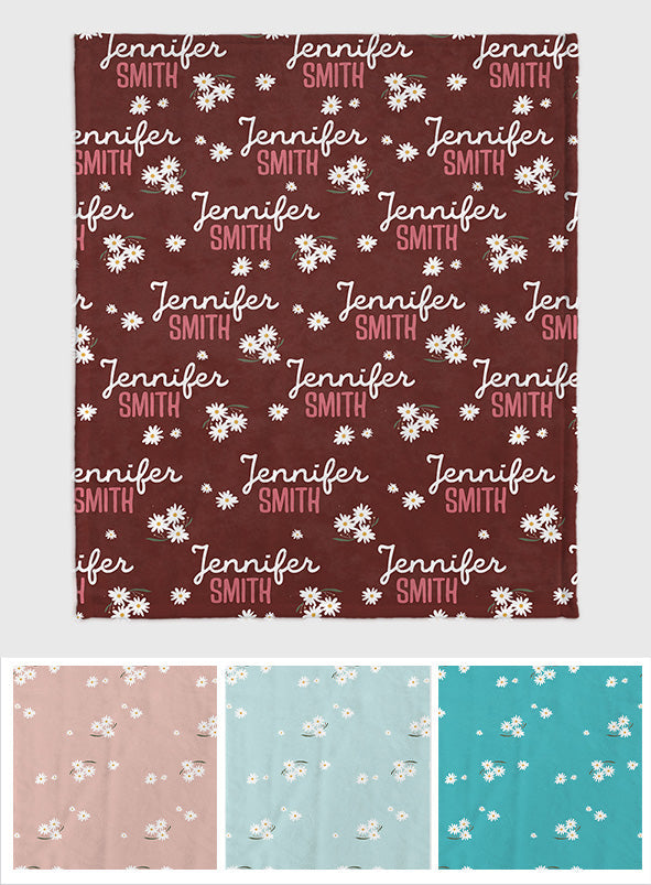 Daisy Custom Name - Personalized Grandma Blanket