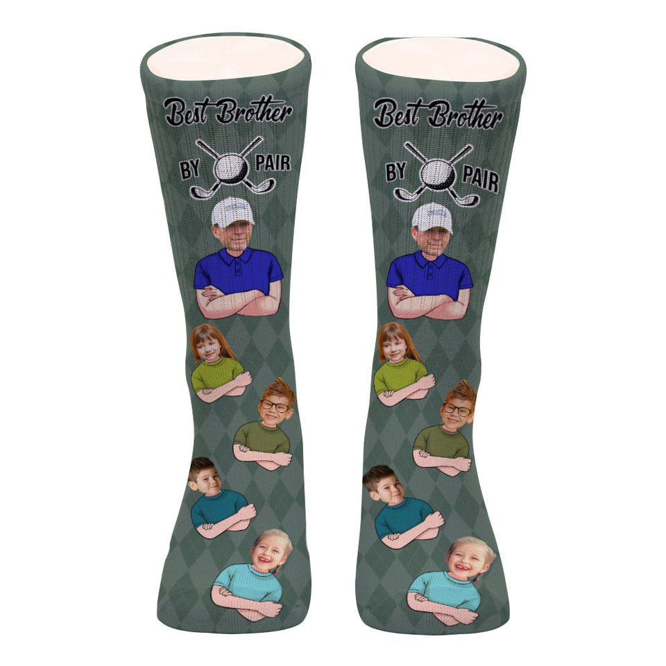 Best Dad By Par - Golf gift for dad, him, boyfriend, husband, grandpa - Personalized Socks