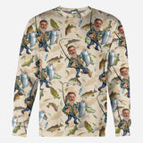 Photo Inserted Funny Fishing - Personalized Fishing All Over Shirt