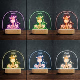Animal Lovers - Personalized Kid Shaped Plaque Light Base