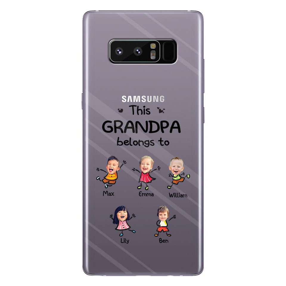 This Grandpa Belongs To - Personalized Grandpa Clear Phone Case