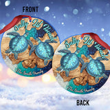 Salty Lil' Beach - Personalized Turtle Ornament
