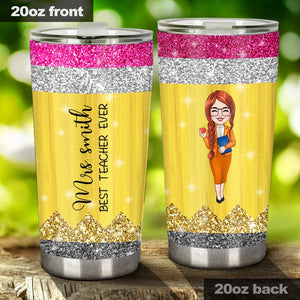 Teaching Is A Work Of Heart - Personalized Teacher Tumbler
