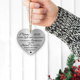 Your Life Was A Blessing - Memorial gift for loss of - Personalized Heart Aluminium Ornament