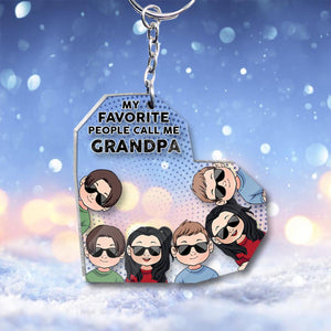 My Favorite People - Gift for grandpa, dad, mom, grandma, uncle, aunt, brother, sister - Personalized Keychain