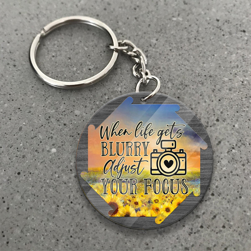 Adjust Your Focus - Personalized Photography Keychain
