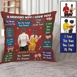 10 Reasons I Love You - Personalized Couple Throw Pillow