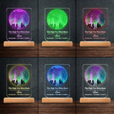 The Day You Were Born - Personalized Birthday Shaped Plaque Light Base
