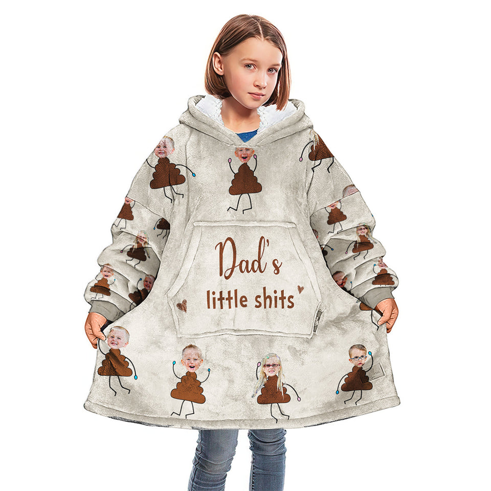 Grandma's Little Cuties - Gift for grandma, mom, dad, grandpa - Personalized Blanket Hoodie