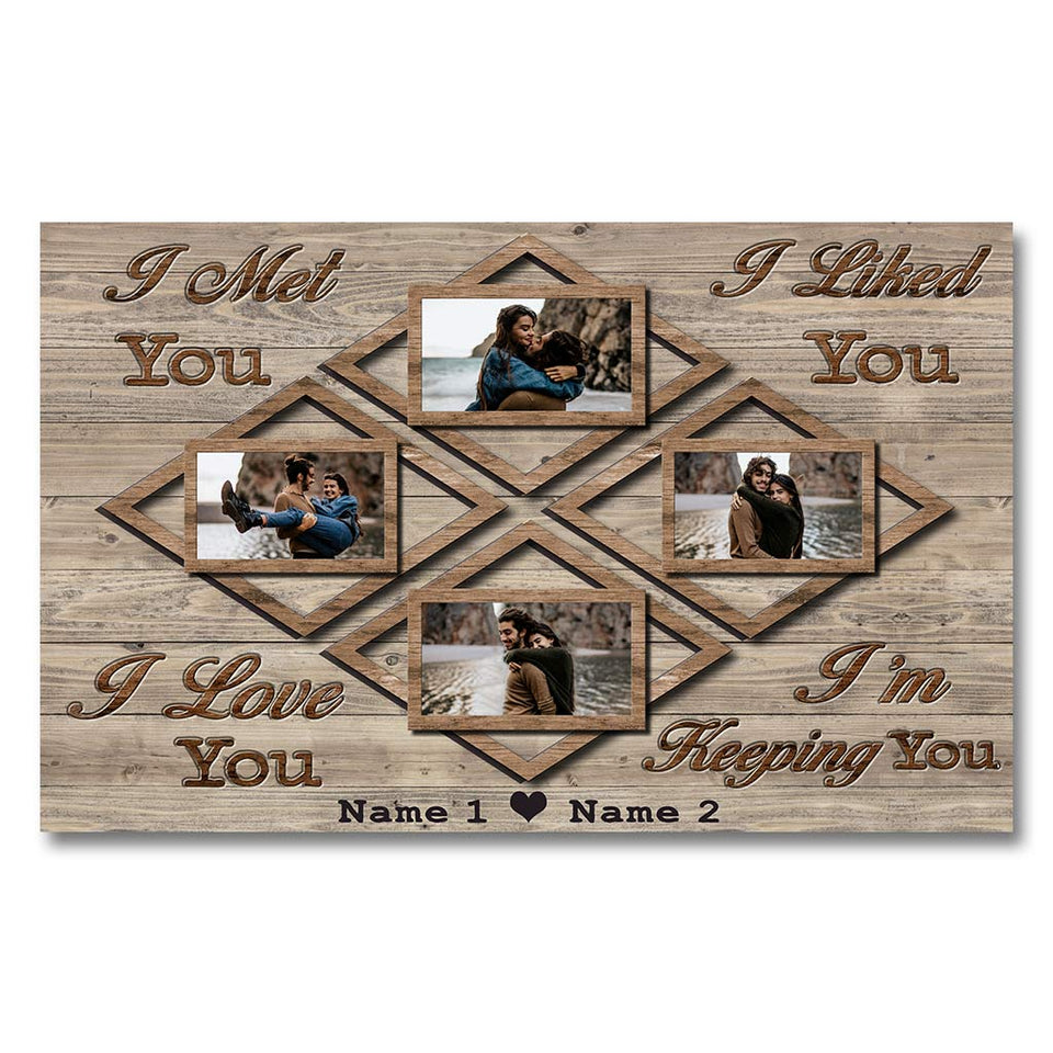 I Met You I Liked You - Personalized Couple Poster