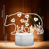 Mama Bear - Gift for mom, dad, grandma, grandpa - Personalized Shaped Plaque Light Base