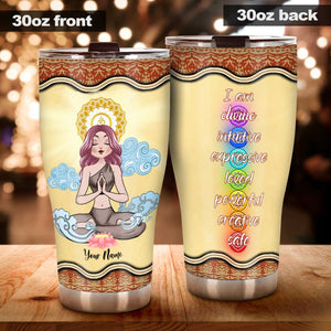 I Am Divine Intuitive Expressive - Personalized Yoga Tumbler