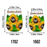 Grandma's Garden - Personalized Mother's Day Grandma All Over Wine Glass