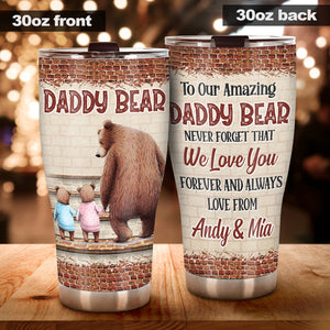Papa Bear - Personalized Father's Day Father Tumbler