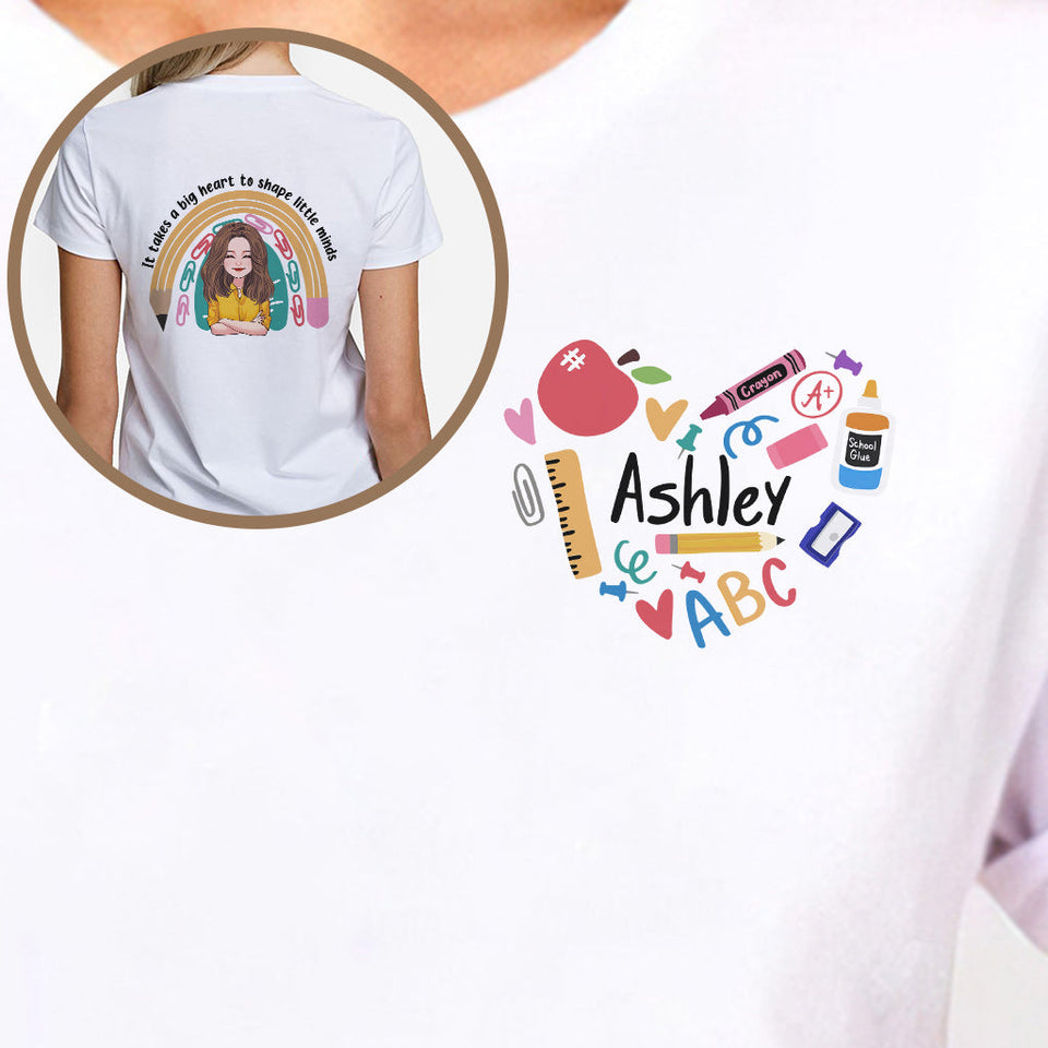 Teacher Heart - Personalized Teacher All Over T-shirt and Hoodie