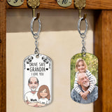 Drive Safe - Gift for grandpa, dad, uncle, brother - Personalized Stainless Steel Keychain