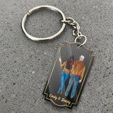 Like Father Like Daughter - Personalized Father Keychain (Printed On Both Sides)