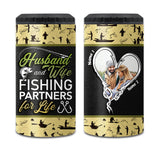 Husband And Wife - Personalized Fishing Can Cooler