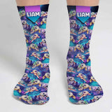 Cute Sea Turtle Galaxy - Personalized Turtle Socks